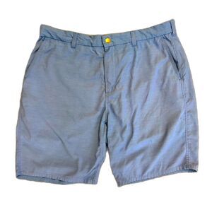 Johnnie-O Blue Prep Performance Flat Front 8.5" Inseam Men's Shorts Size 35